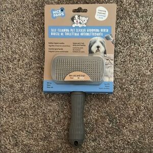 💗2/$10💗 NWT Nice Paws Self Cleaning Pet Slicker Grooming Brush